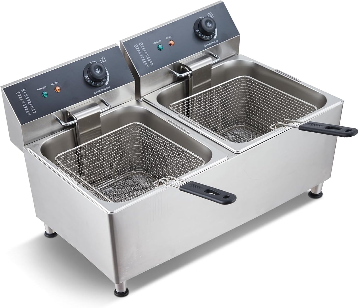 Deep Fryer Commercial - Tacleekii 11L Dual Tank Commercial Electric