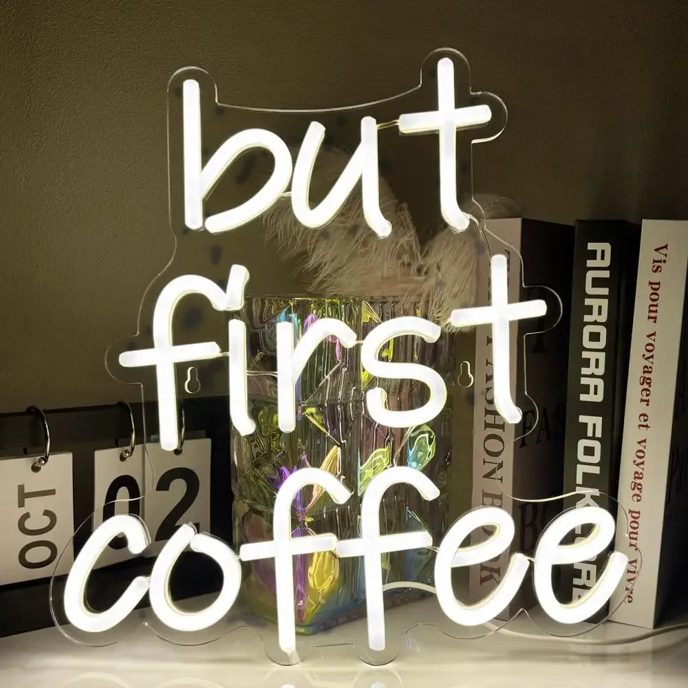 But First Coffee Neon Sign LED - Commercial Kitchen Quotes ulasan dan harga