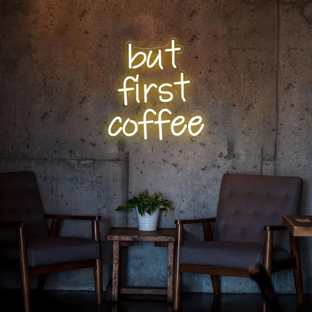 But First Coffee Neon Sign LED - Commercial Kitchen Quotes ulasan dan harga