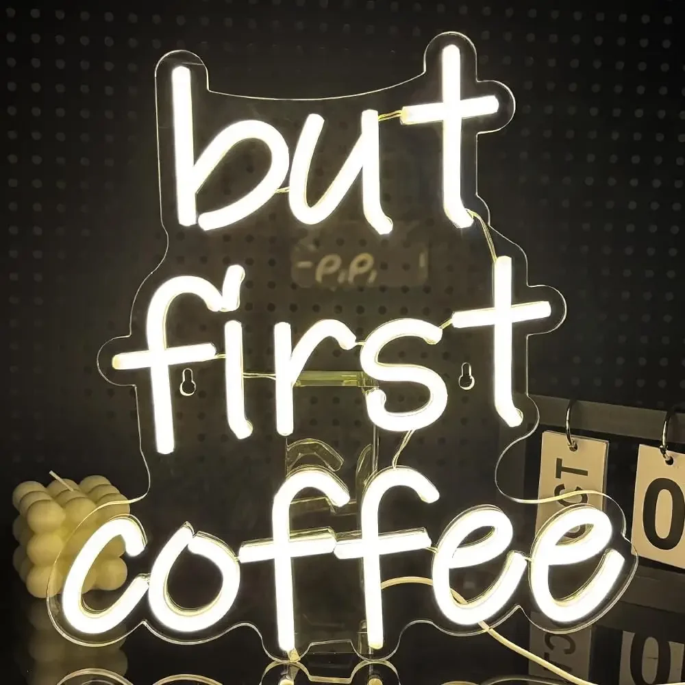 But First Coffee Neon Sign LED - Commercial Kitchen Quotes ulasan dan harga