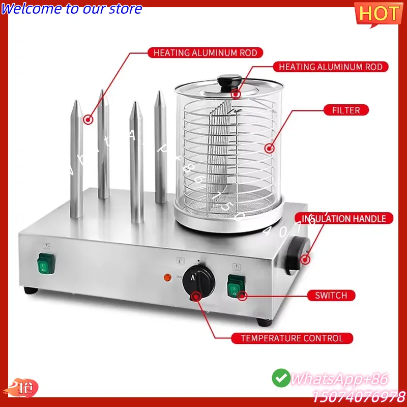 2026 Bread Steamer Warmer Auto - Hot Dog Roller Grill ulasan dan harga