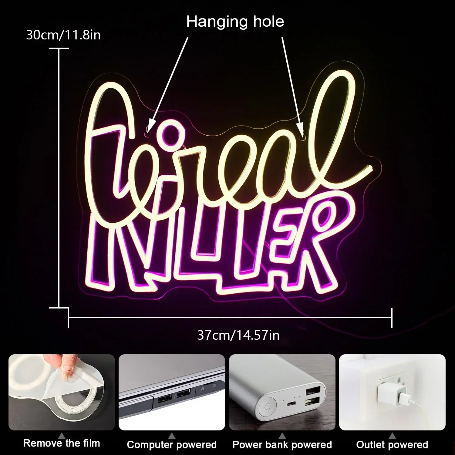Cereal Killer Neon Sign LED Wa - Commercial Kitchen Quotes ulasan dan harga