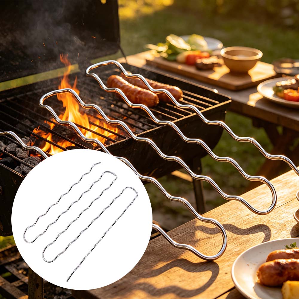Stainless Steel BBQ Sausage Ro - Hot Dog Roller Grill ulasan dan harga