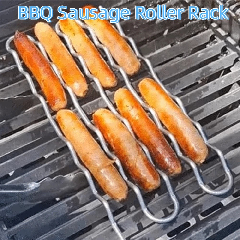 Stainless Steel BBQ Sausage Ro - Hot Dog Roller Grill ulasan dan harga