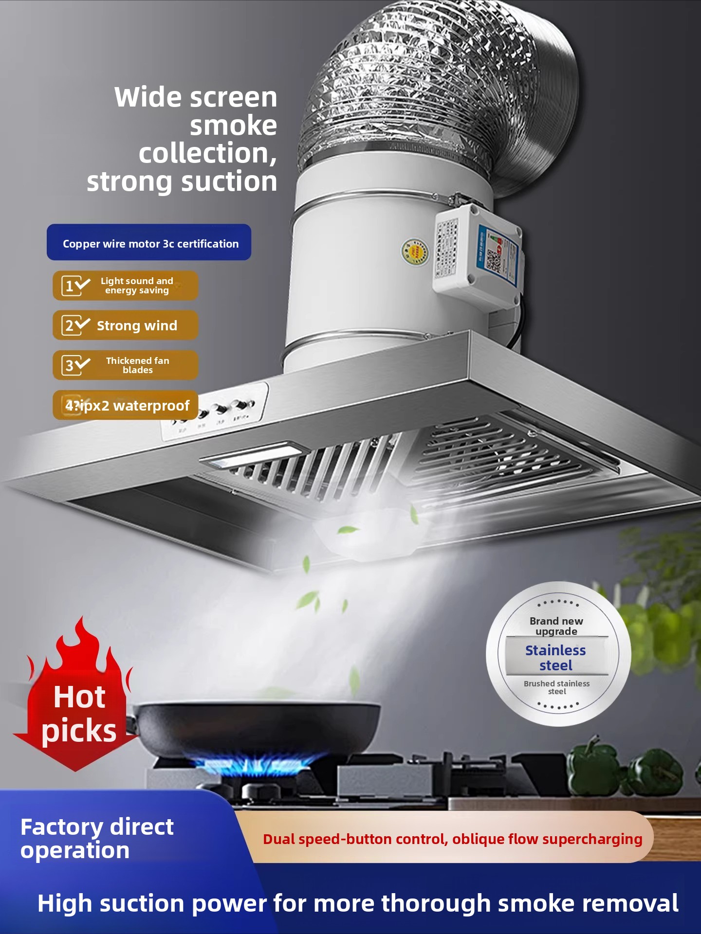 Kitchen range hood, household  - Commercial Kitchen Vent Hood ulasan dan harga